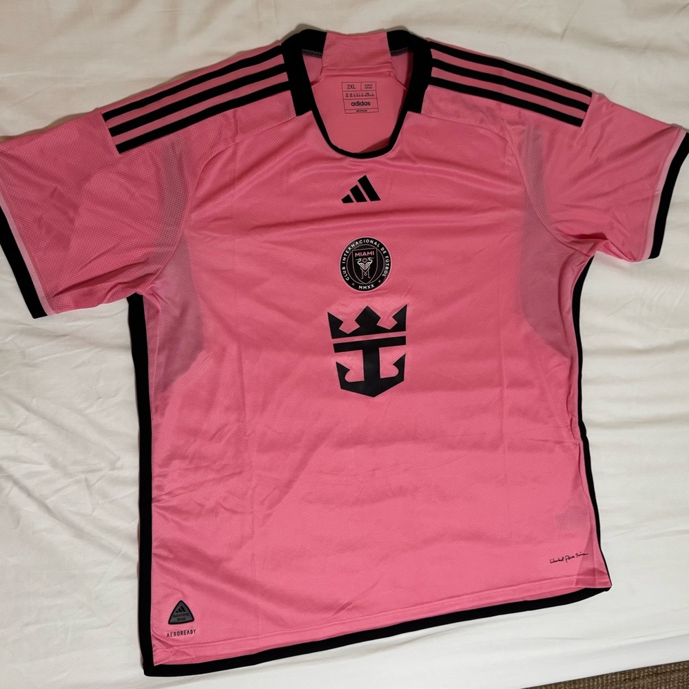 Inter Miami Jersey Mens 2XL Pink Adidas 24/25 Home Authentic MLS Soccer Shirt